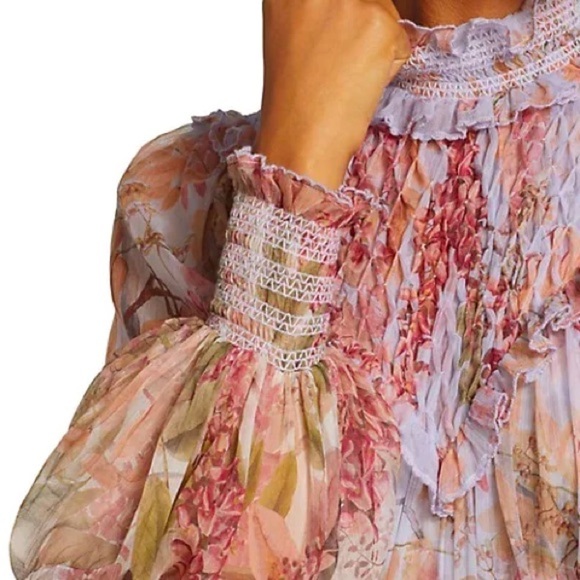 ZIMMERMANN Botanica Smocked-Yoke Blouse - Picture 1 of 13